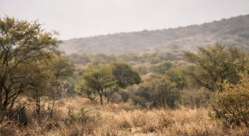 Typische Buschveld Landschaft in Limpopo Südafrika
